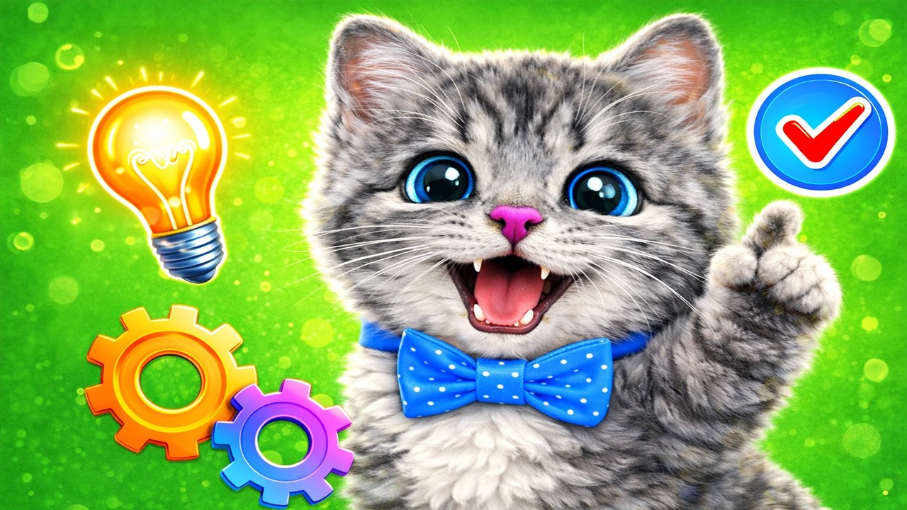 Smart Cat Learns Science! - Fun Educational Video for Kids