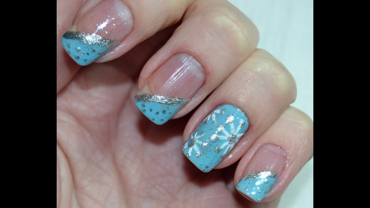 Easy Snowflakes Holiday Nail Art Designs / Легкий Зимний Маникюр Снежинки