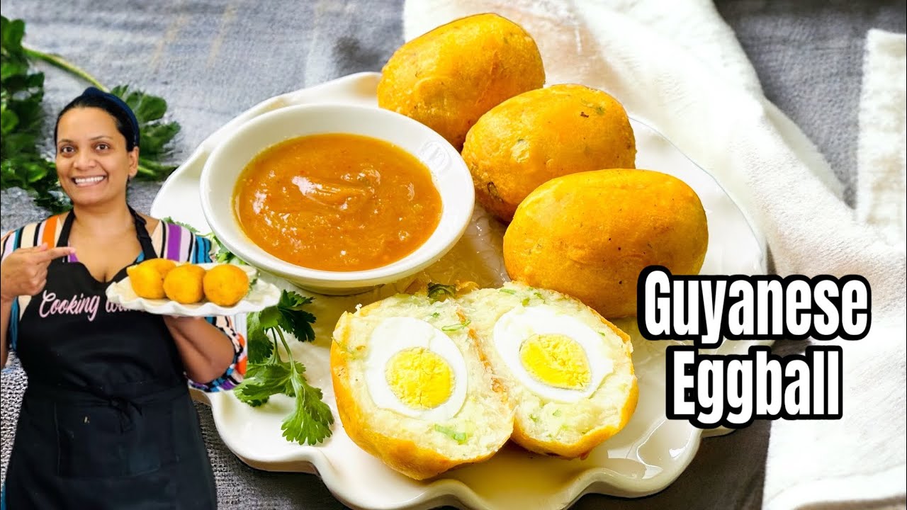 Яичные шарики из гайанской маниоки/юкки #guyaneserecipe #viralvideo #eggballs #streetfood