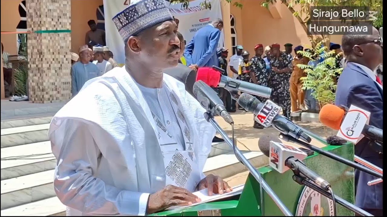 The Executive Governor of Sokoto State Dr. Ahmad Aliyu Sokoto addresing the public at the opening