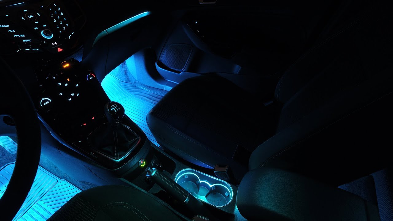 Ford Fiesta Multicolor LED interior mood lights mod