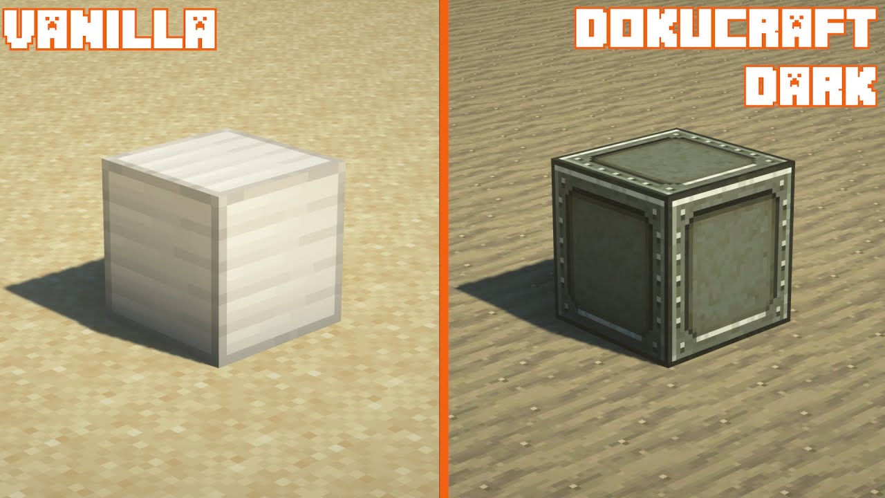 Vanilla vs Dokucraft Dark | Texture Comparison