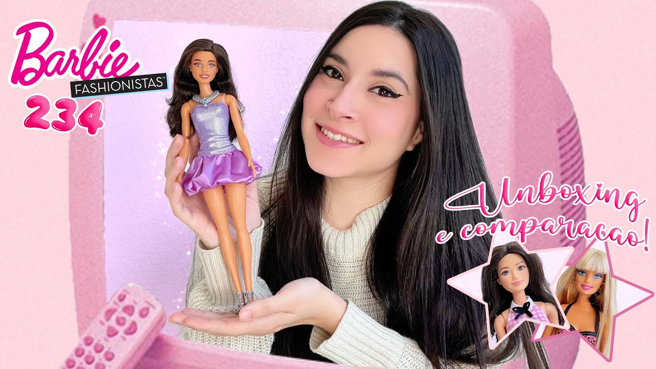Unboxing/Review Boneca Barbie Fashionistas 234 e Comparativo com Fashionistas 224 e Wild (2009)