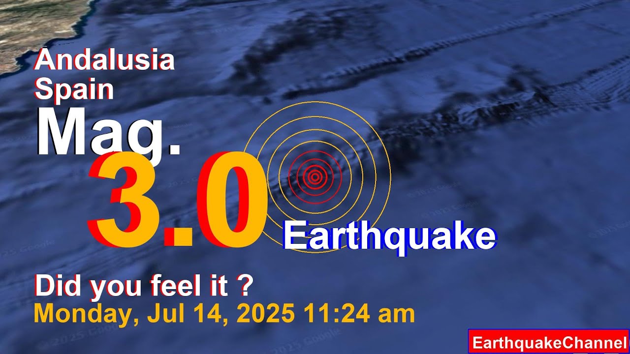 Spain: Western Mediterranean Sea on Monday, Jul 14, 2025, at 11:24 am (Universal Time) Earthquake