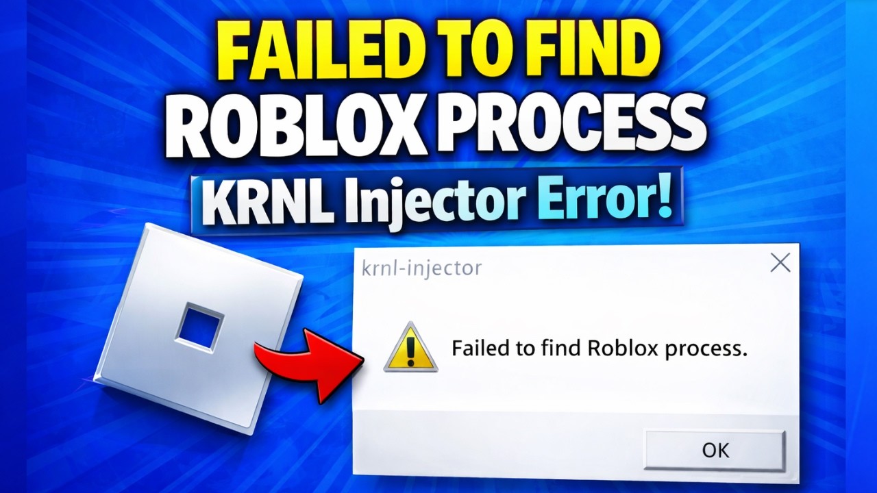 Failed to Find Roblox Process KRNL Injector Fix (Roblox Script Error Solution 2026)