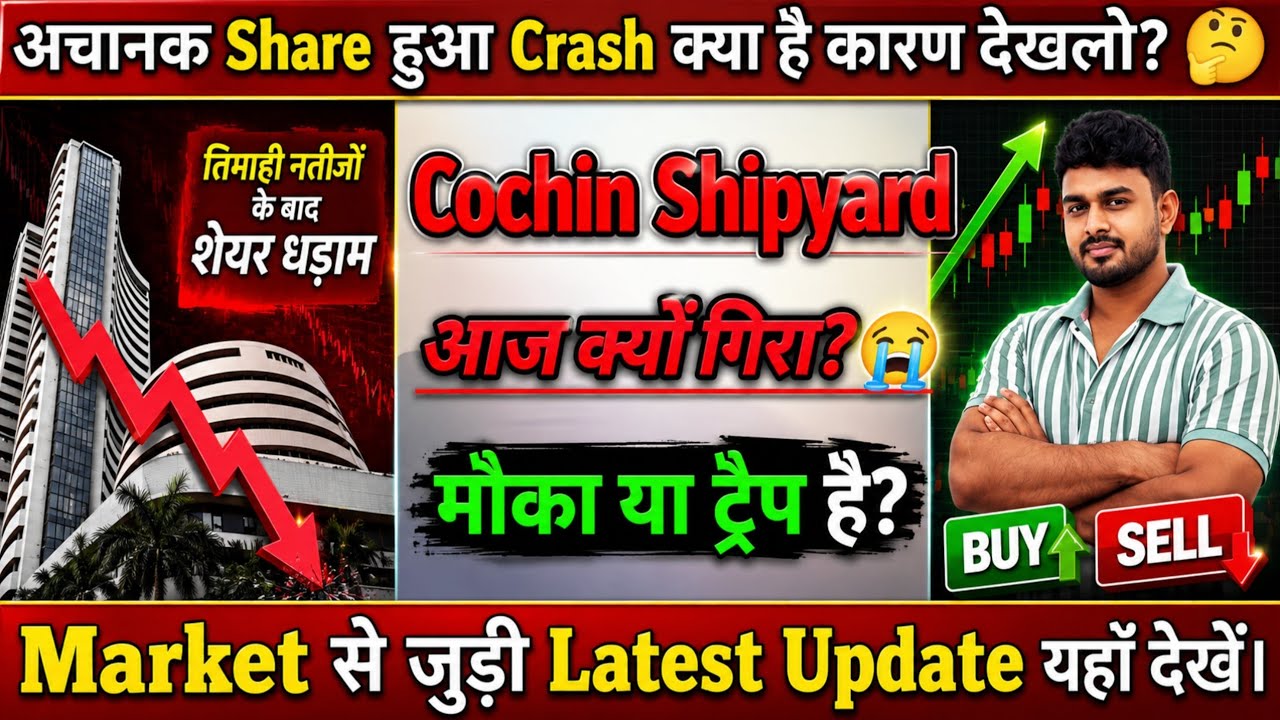 Cochin Shipyard Share Latest News | Why Did Cochin Shipyard Crash Today? Cochin Shipyard Q4 Resul...