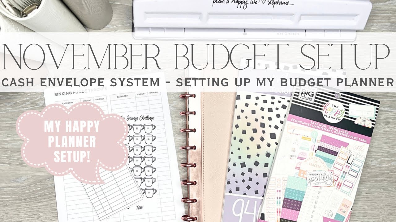 November Budget Planner Setup | Setting Up My Budget Planner for the New Month | Happy Planner