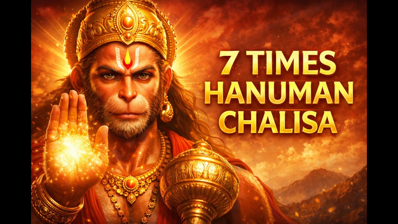 हनुमान चालीसा 7 बार | Hanuman Chalisa 7 Times | जय बजरंगबली 🙏 #hanumanchalisa #hanuman #hanumanji