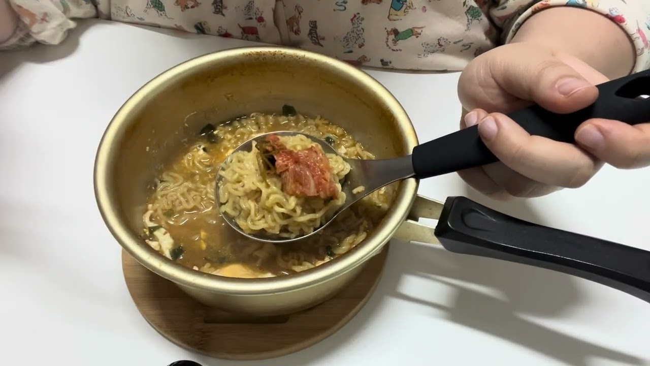 일요일 아침 스낵면 2개 3란으로 시작하시죠? #라면 