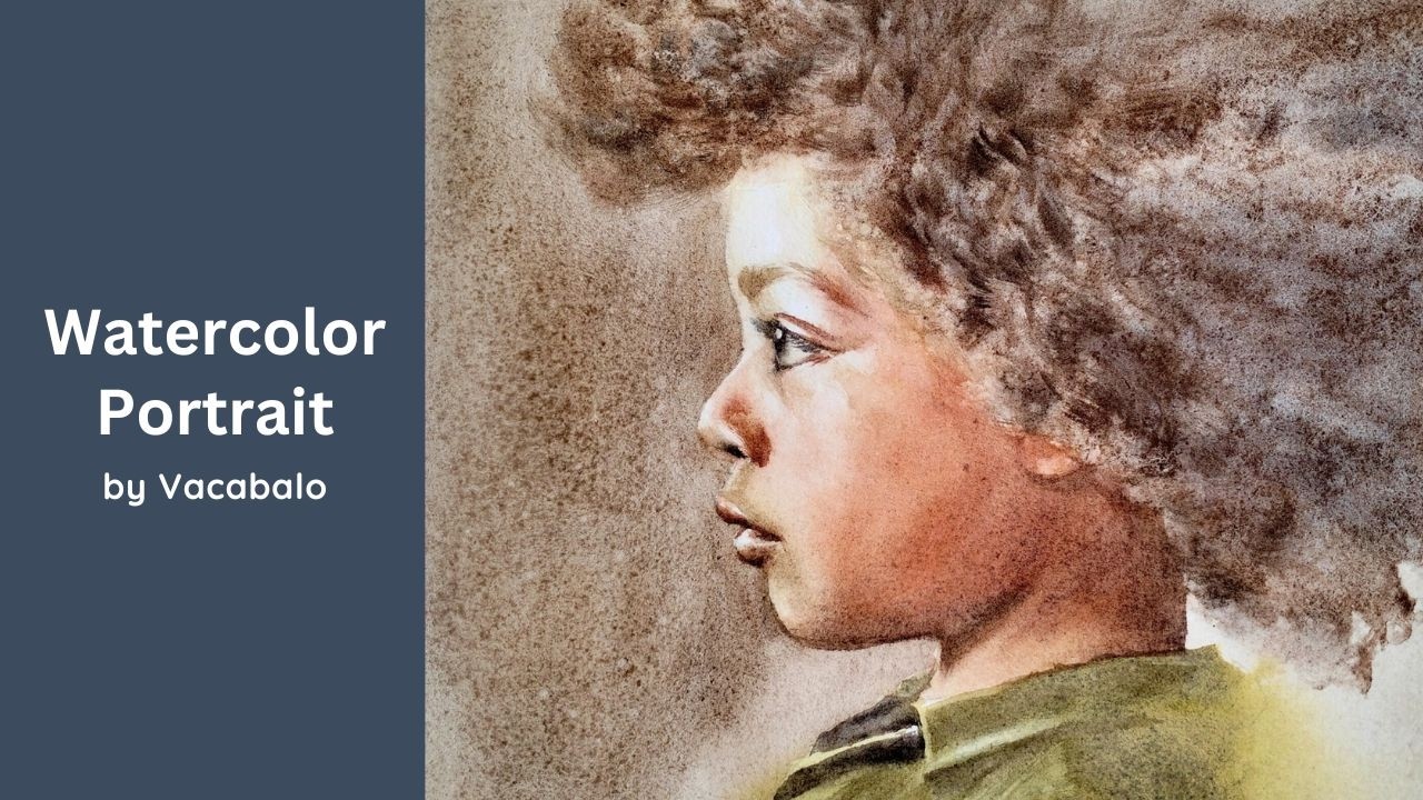 Watercolor Portrait Painting Timelapse | Layer by Layer Technique