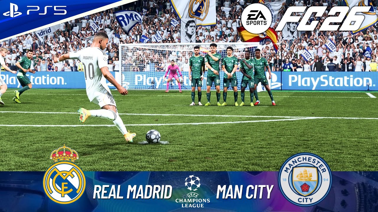 FC 26 - REAL MADRID VS MAN CITY FULL MATCH | CHAMPIONS LEAGUE 25/26 | ROUND OF 16 | 4K60