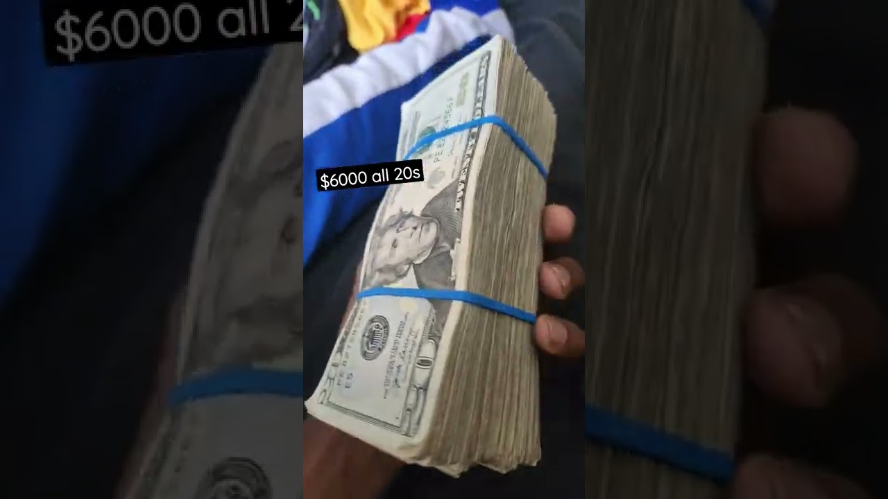 $6000 in all 20s'  #money #cash #motivation #hustle #shorts