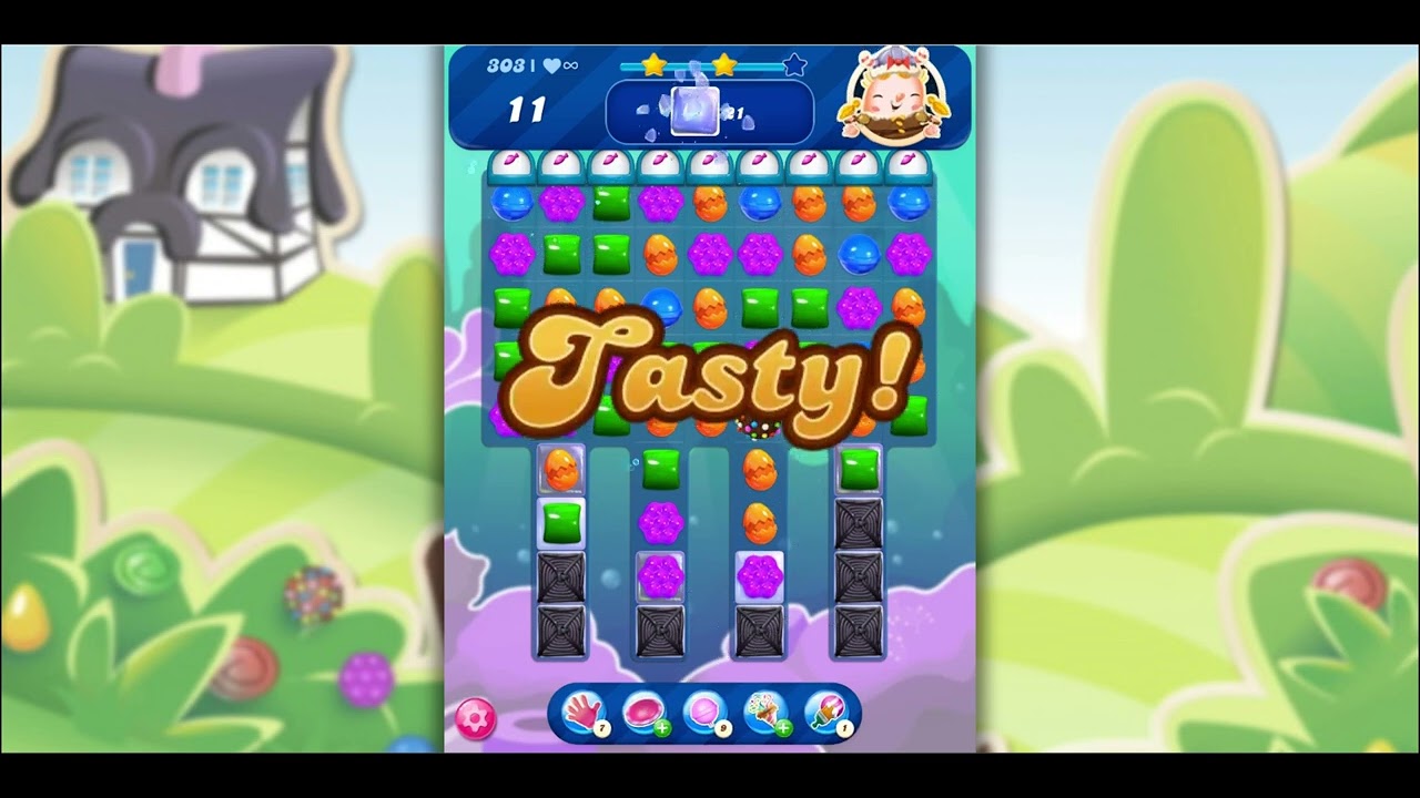 Candy Crush Saga Level 303 (Three Hundred and Three) NO BOOSTERS