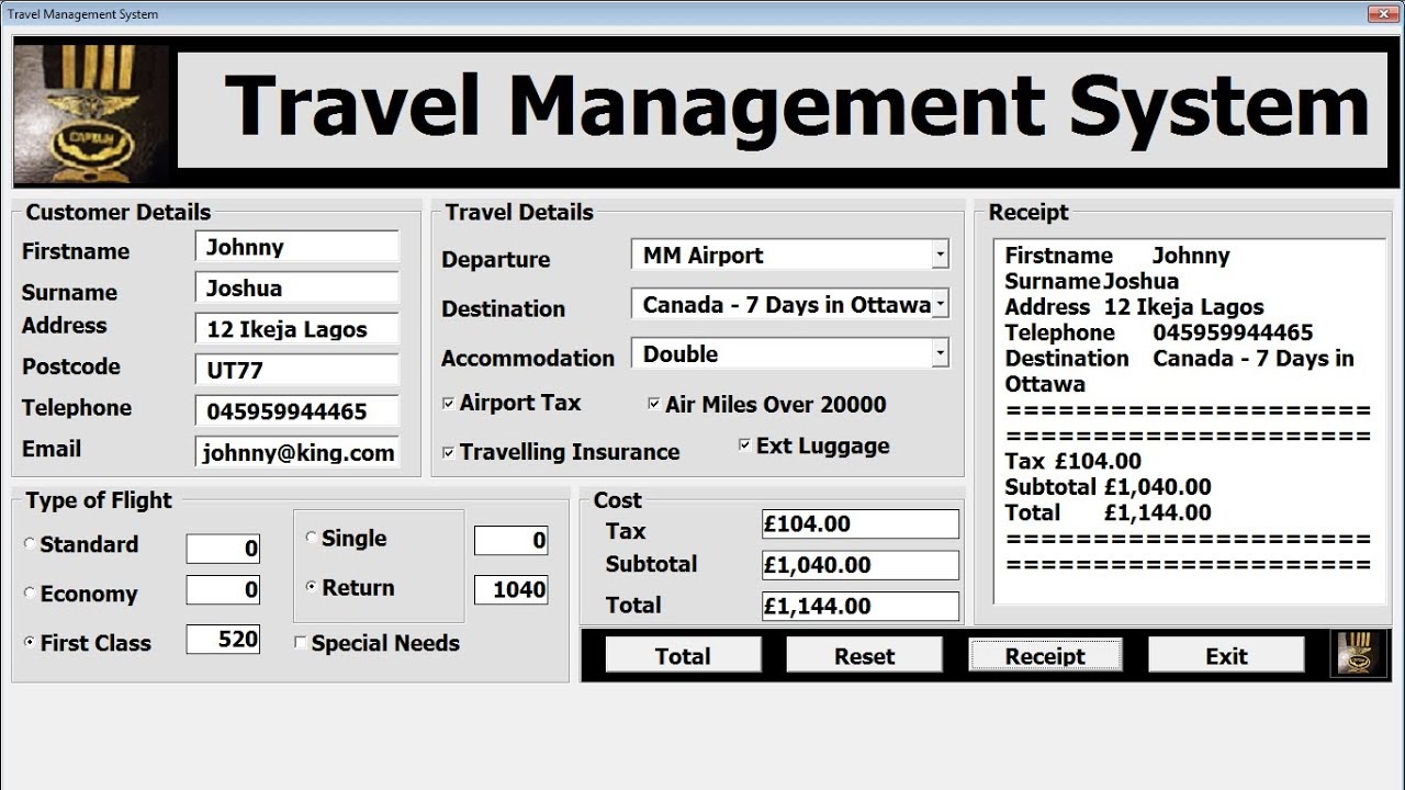 How to Create Travel Management System in Excel Using VBA With OO Approach - Part 1 of 5