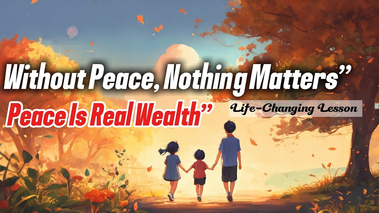 "Success without peace is empty, but peace can create success"