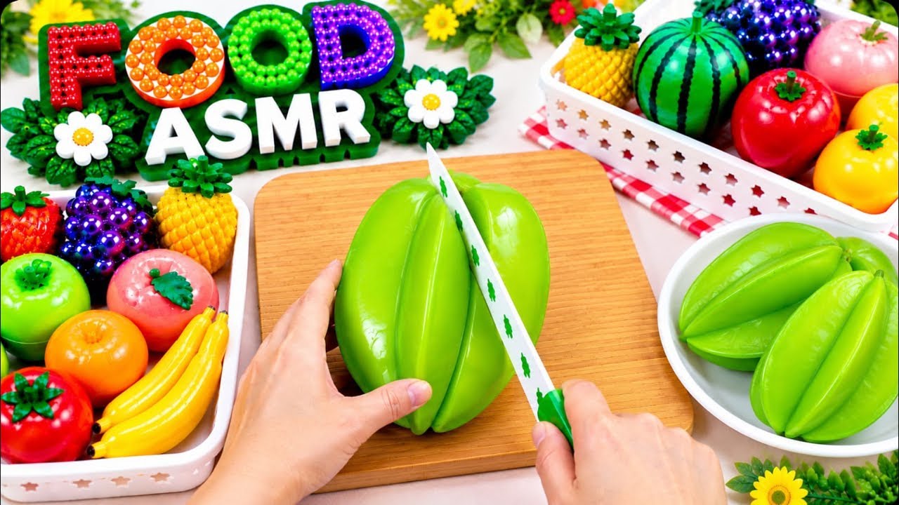 Toy Fruit Cutting ASMR Food sound🫑
