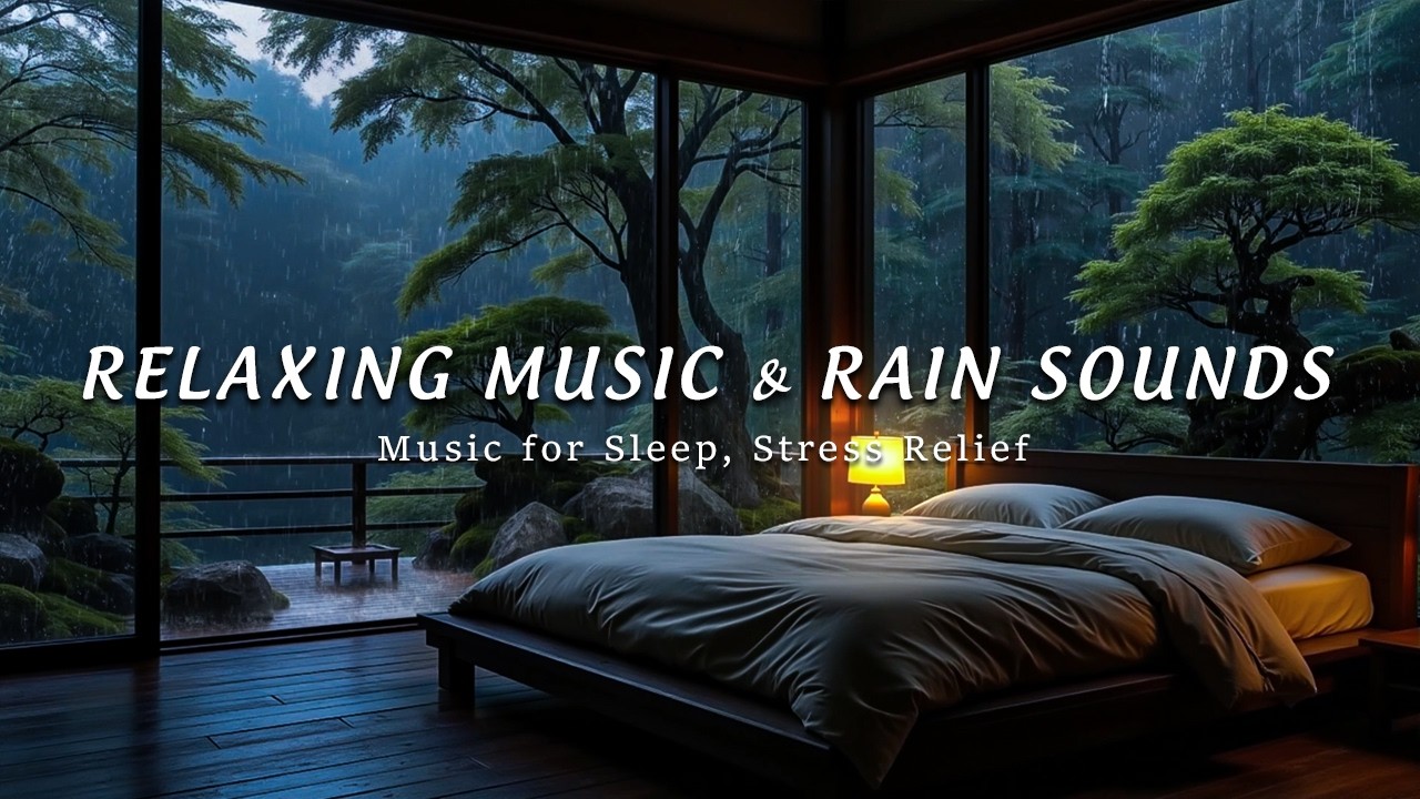 Relaxing Piano Music & Rain Sounds for Deep Sleep, Stress Relief and Anxiety, Meditation, Calming