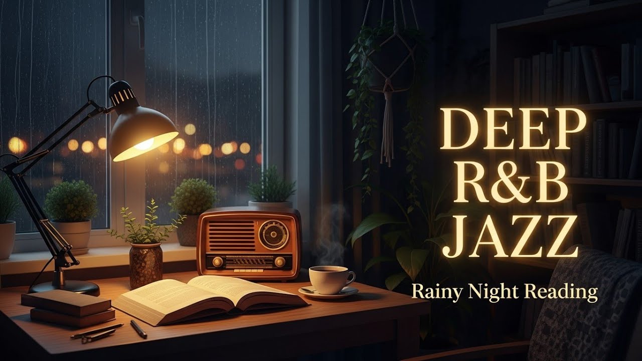 Deep Relaxing R&B Jazz – Rainy Night Reading Ambience for Calm Focus & Sleep