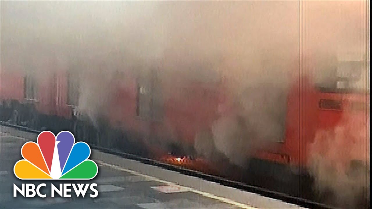Watch: Train car consumed by smoke on Mexico City metro