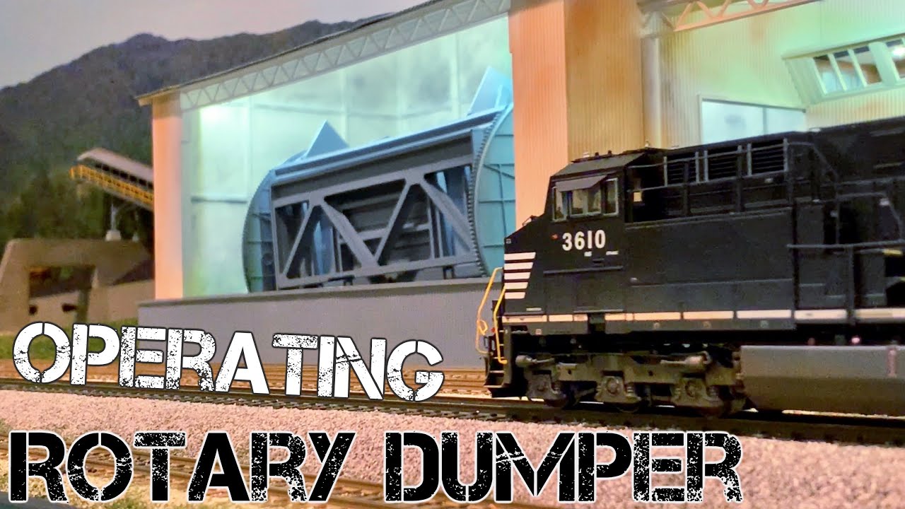 Operating Rotary Dumper - LIVE Coal Loads in HO Scale