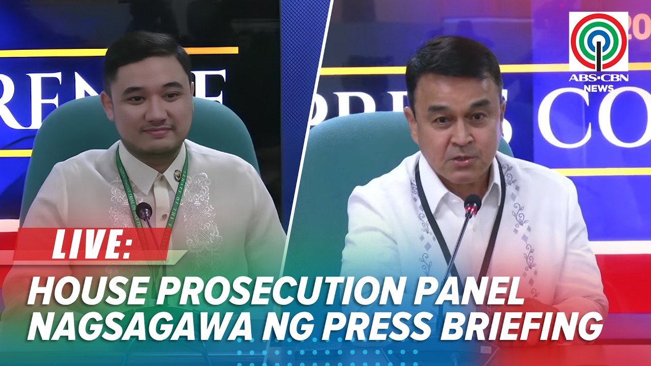 LIVE: House Prosecution Panel holds press briefing on VP Sara Duterte's Impeachment Trial August 4