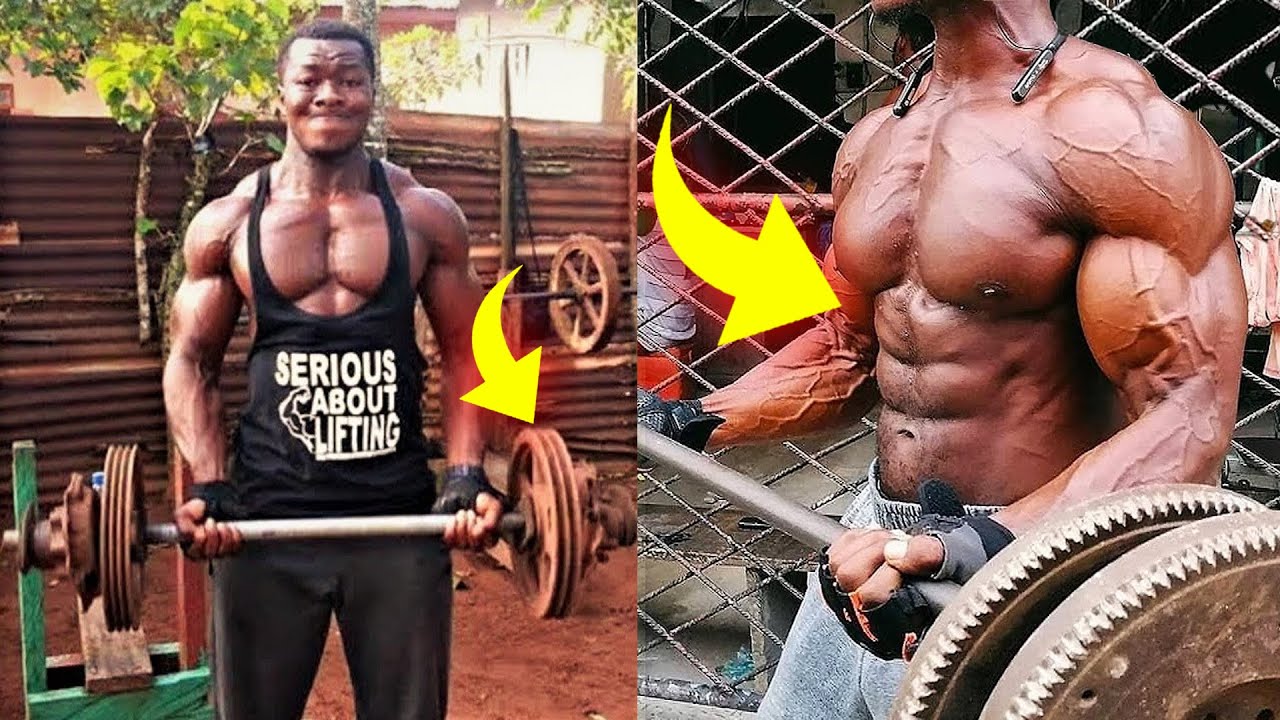 NATURELS OU DOPÉS ? Bodybuilder africains SANS VRAI MATERIEL de MUSCULATION