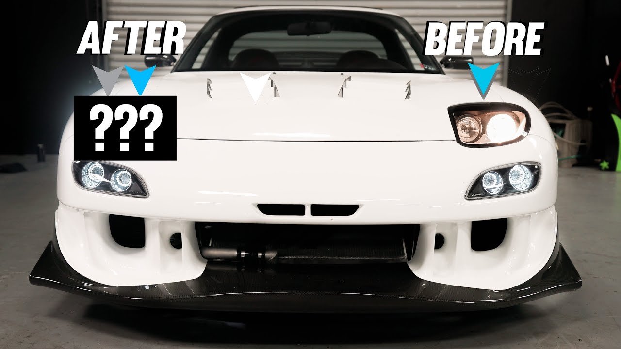 FINALLY CHANGED MY RX-7 HEADLIGHTS!!