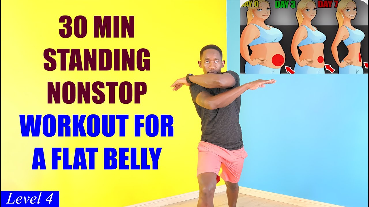 30-Minute All Standing NON-STOP Workout for A FLAT BELLY
