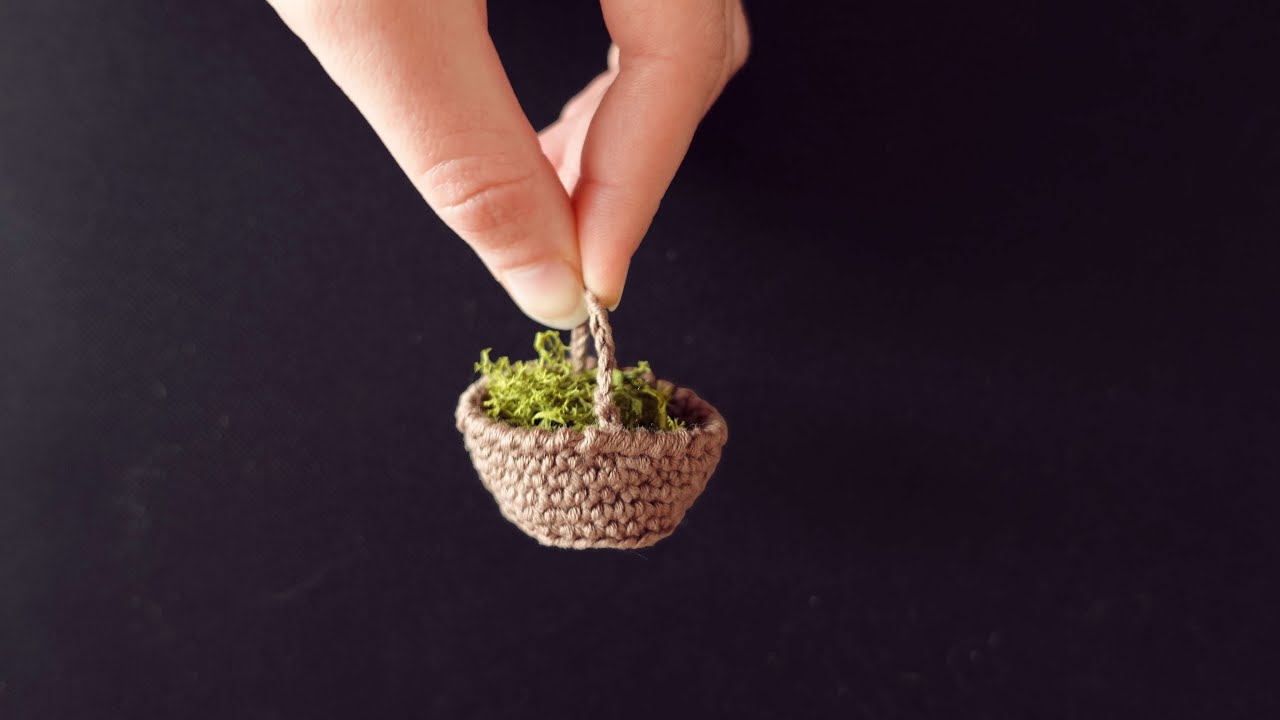 Weidenkorb häkeln | Mini Korb Häkelanleitung