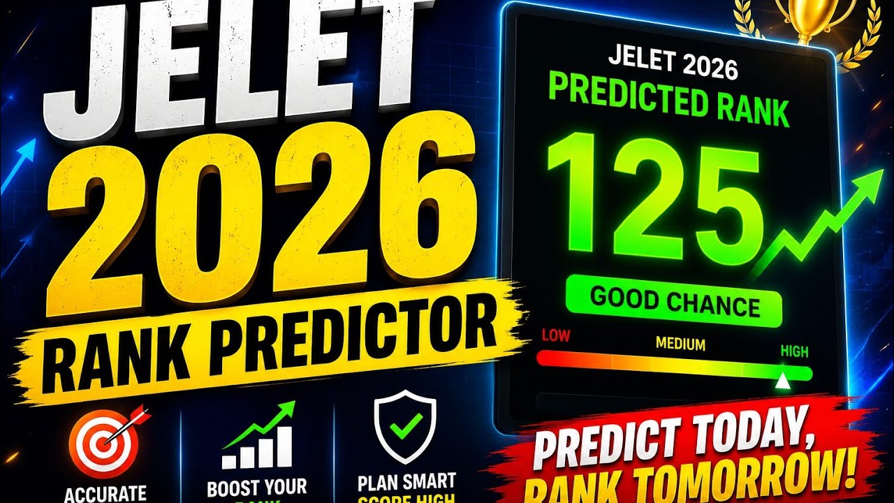 JELET 2026 Rank Predictor 🔥 Calculate Your Expected Rank from Marks | JELET 2026 Answer Key Analysis