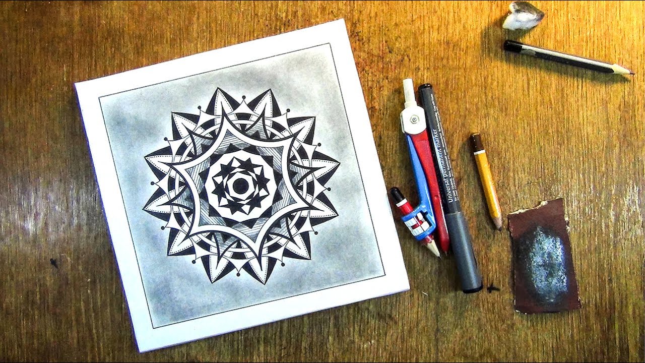 Relaxing Drawing - Geometric Mandala - Long Video Almost Unedited