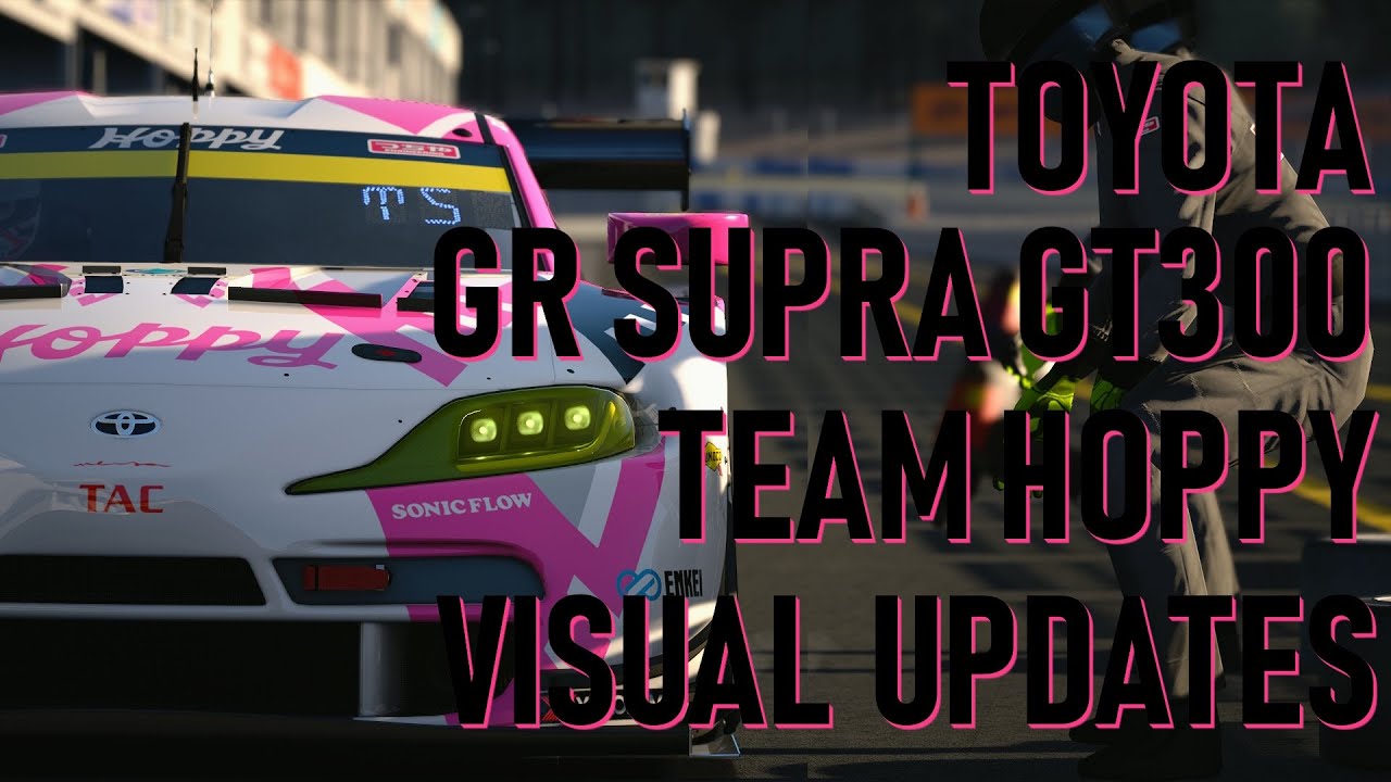 Assetto Corsa - Toyota GR Supra GT300 (Team Hoppy) Visual Updates [RELEASE]
