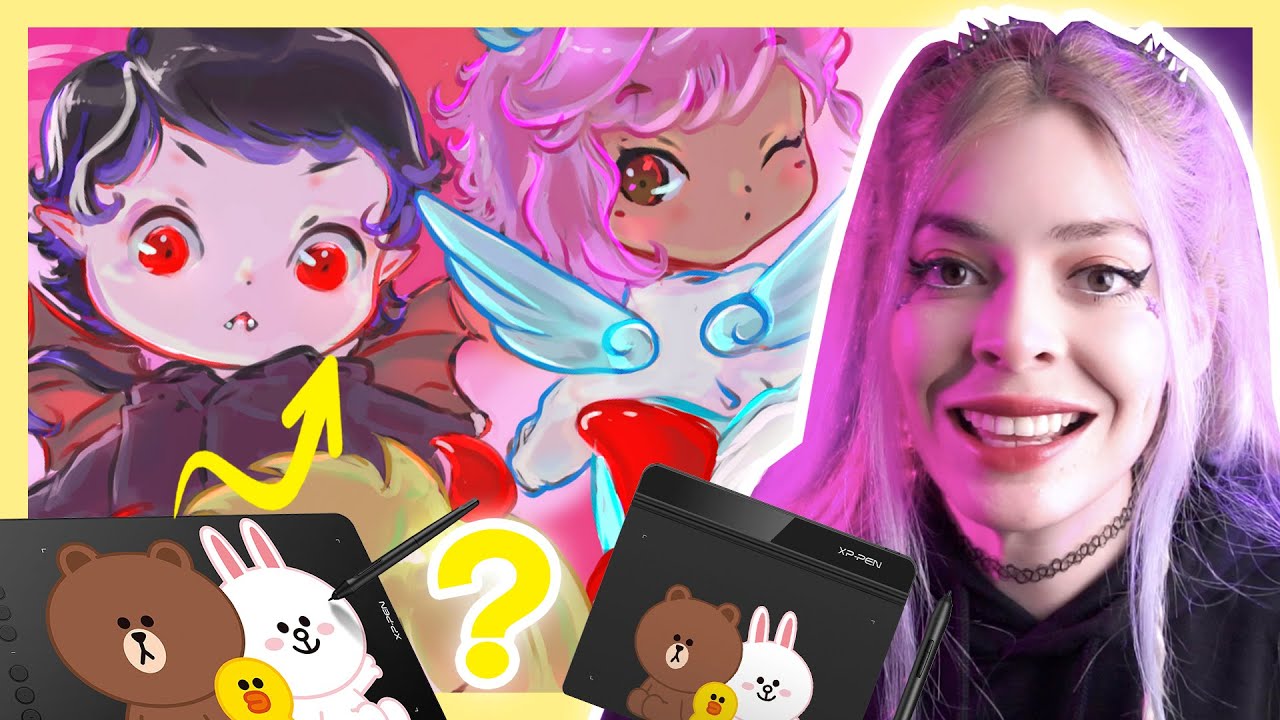 10 первых шагов к рисованию персонажей KAWAII | Обзор XP-Pen LINE FRIENDS 🔥MegaUNBOXING🔥