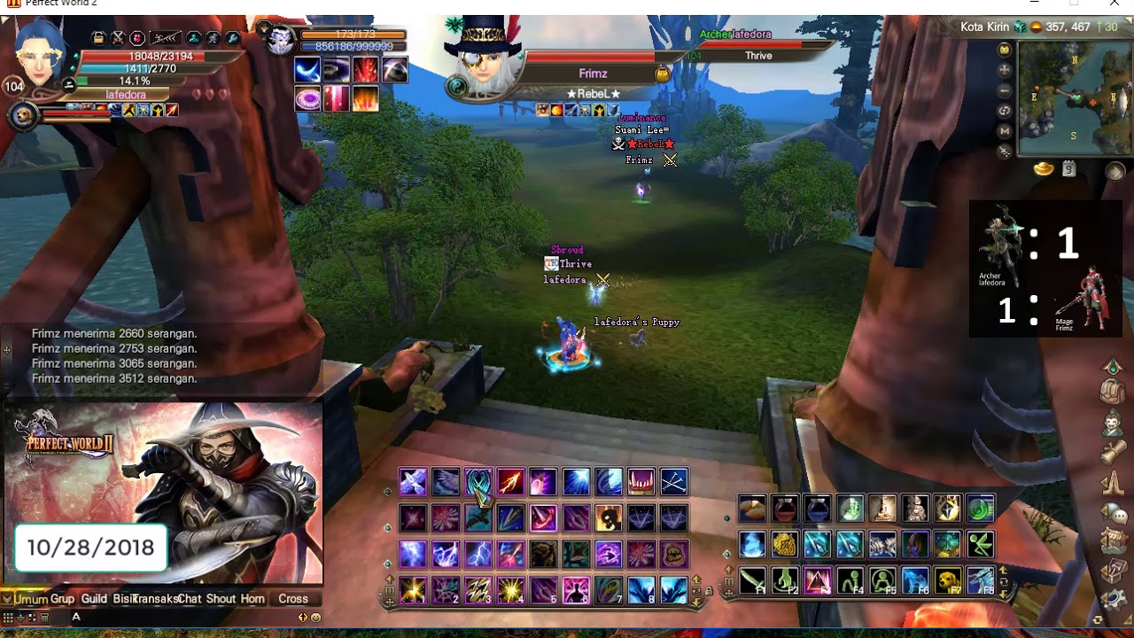 Archer VS Mage Perfect World Indonesia 2 Elysium 2018