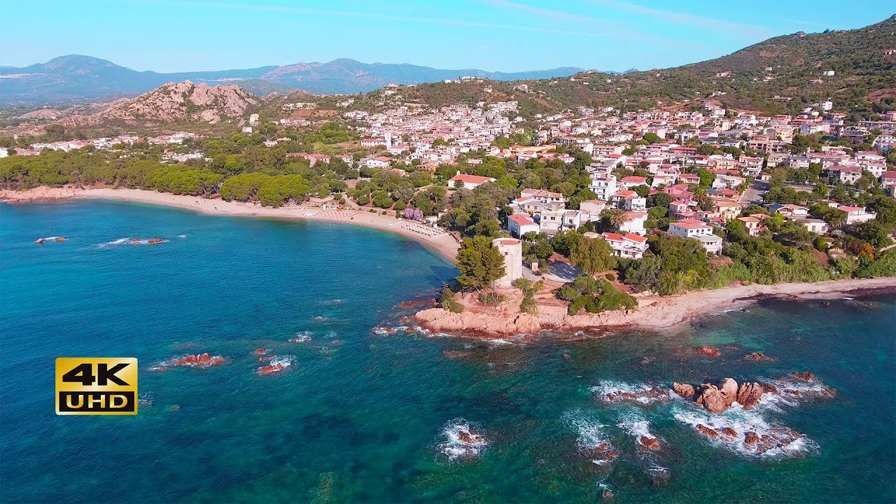 Santa Maria Navarrese 4K Baunei Sardegna e l'isolotto d'Ogliastra