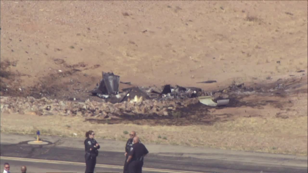 Aerial footage shows Marana Regional Airport crash