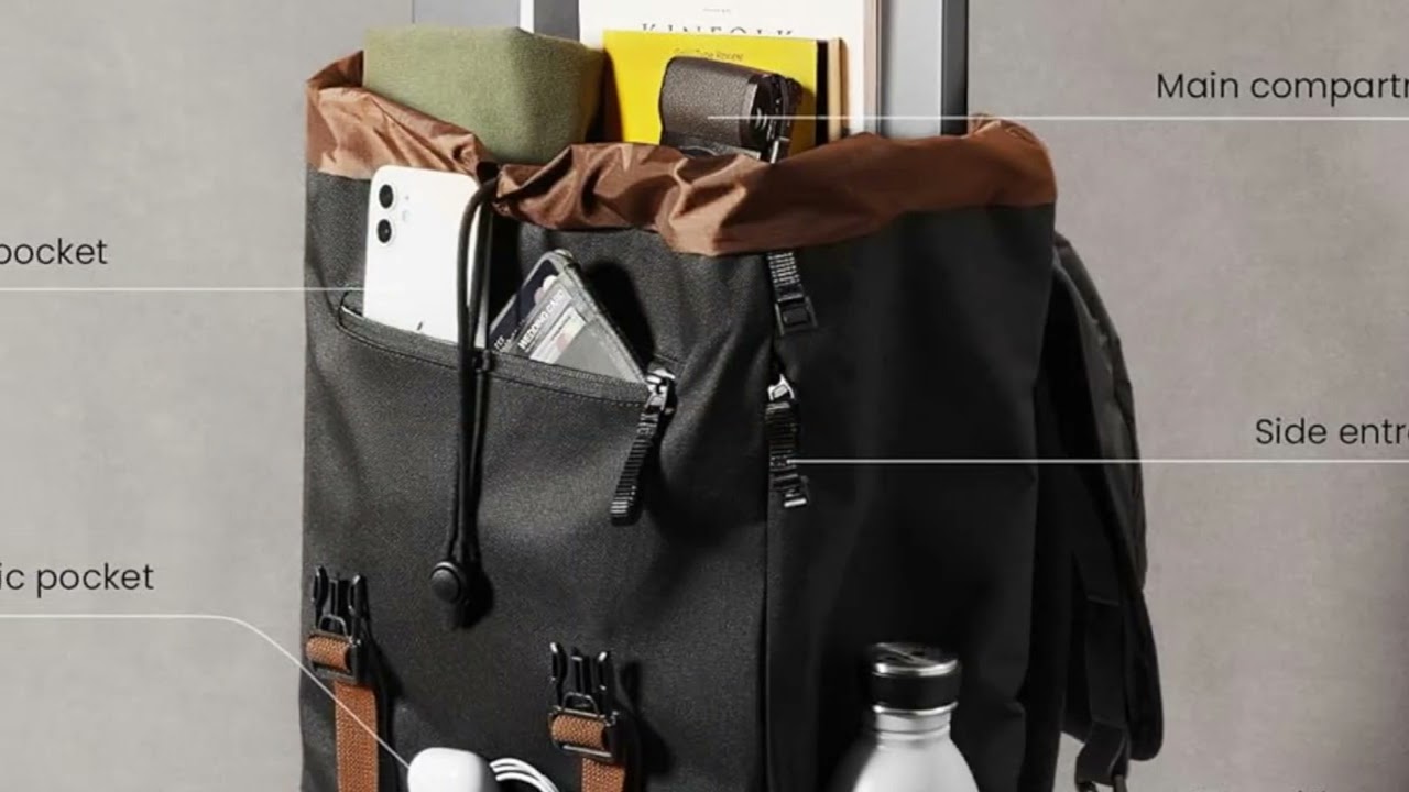 💼 Tomtoc Flap Laptop Backpack | Durable & Water-Resistant for Campus & Street!