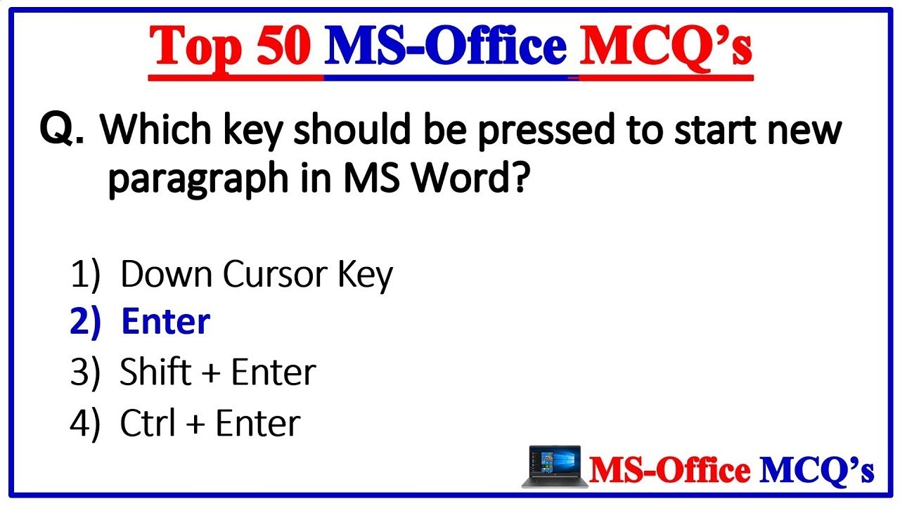 MOST REPEATED MS Word MCQs Part 3
