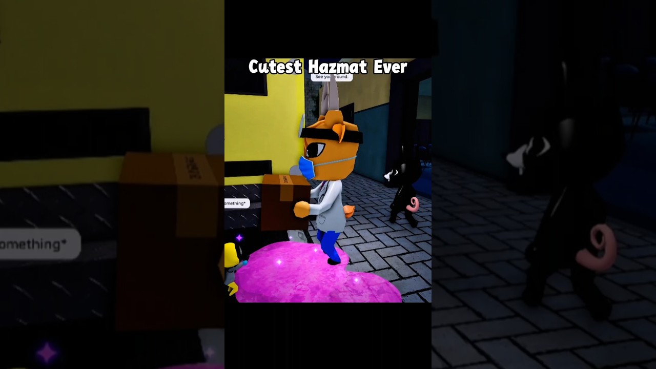 Cute Hazmat with Mini Morph #animalhospital #roblox #animalhospitalroblox