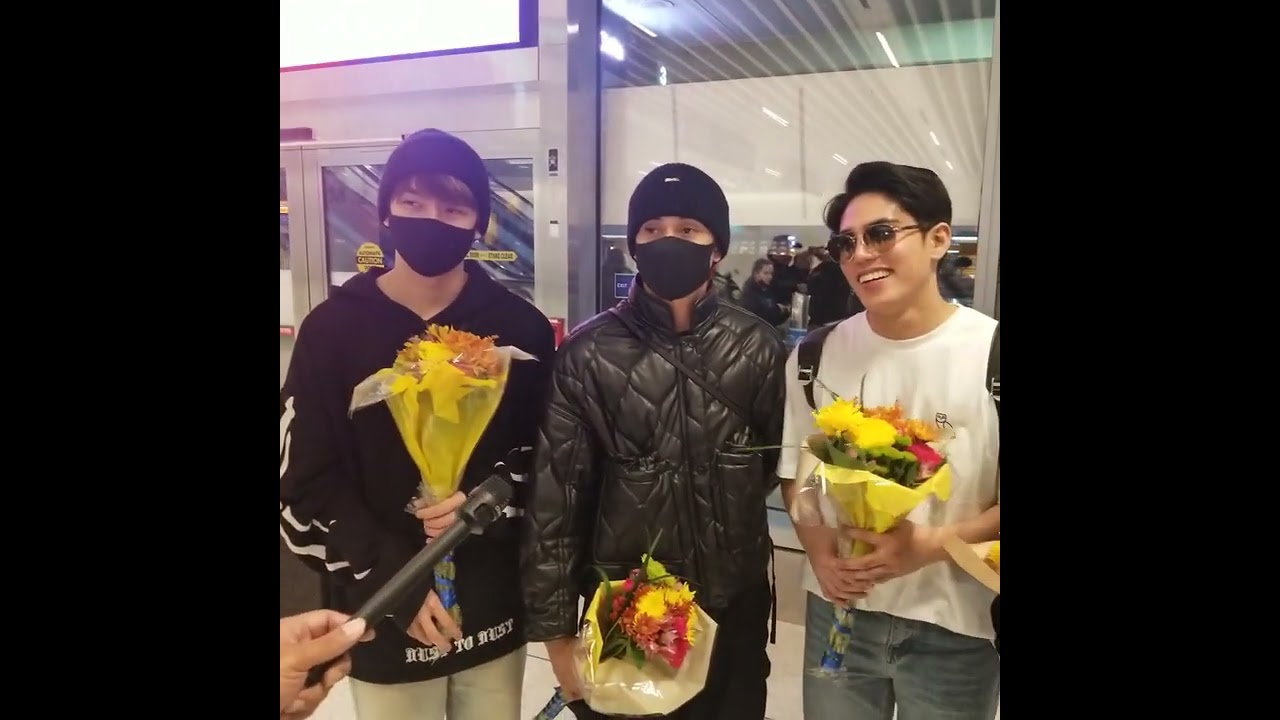 SB19 interviewed at LAX upon arrival, A'tin fans photo opps
