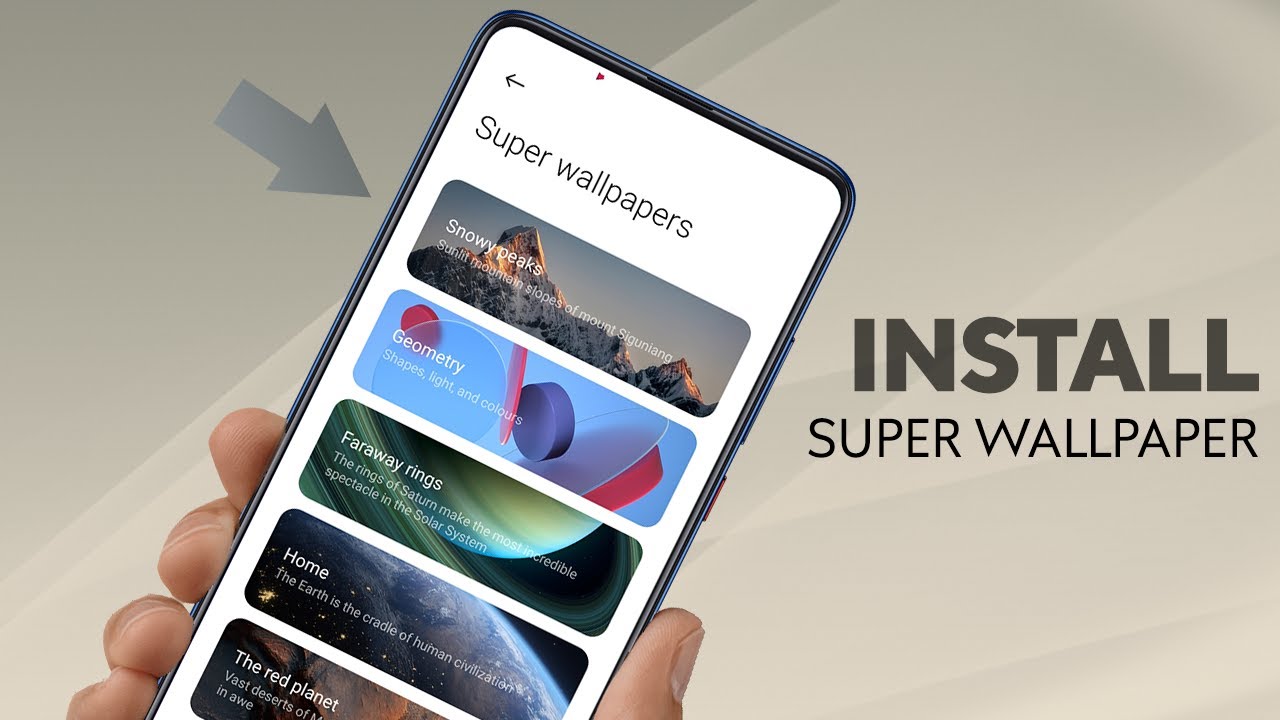 Install Super Wallpapers on MIUI 12.5 Xiaomi Phones