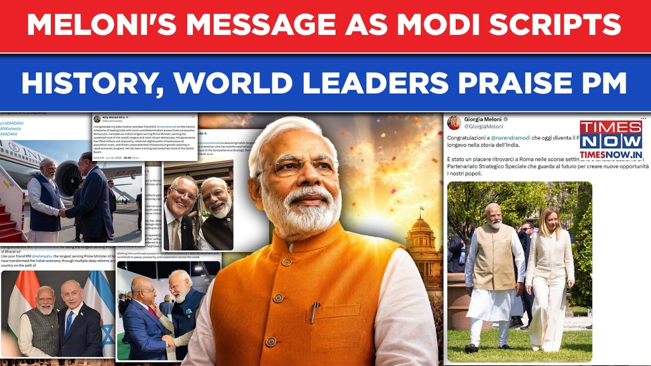 India's Modi Grabs World's Attention | From Italy's Meloni To Israel, Longest Serving PM Gets Wishes
