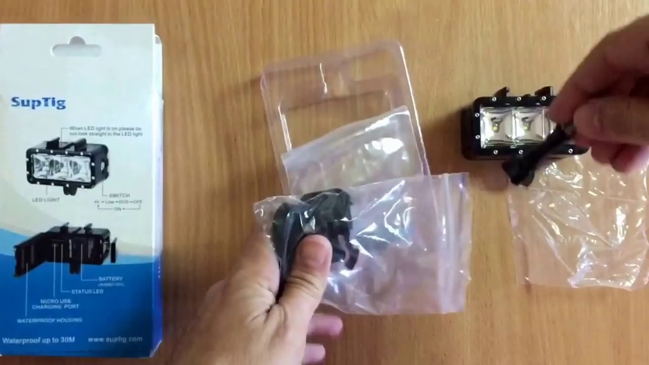 Gopro led light unboxing & test
