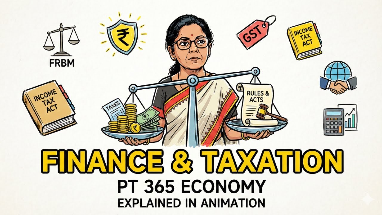 PT 365 Economy | Finance & Taxation Explained in Animation | FRBM, GST 2.0, Income Tax 2025