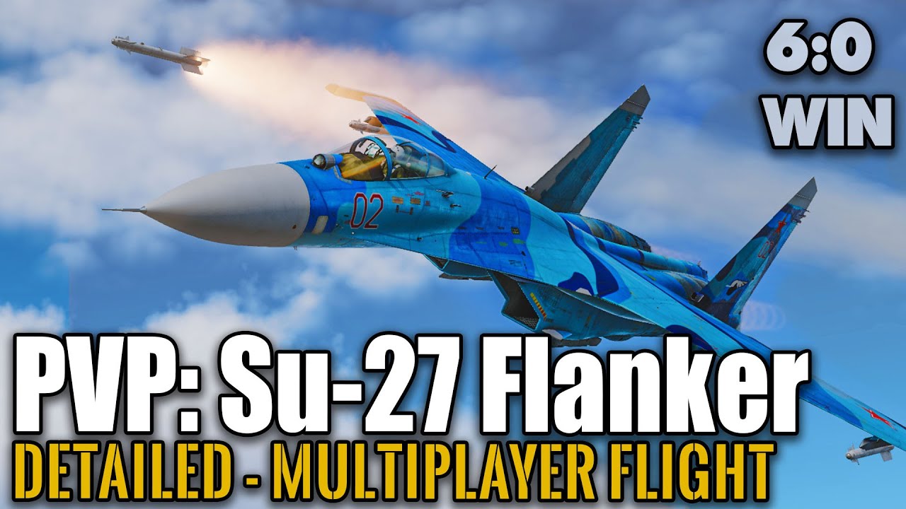 DCS World Multiplayer: SU-27 Flanker winning strategy for pvp (a2a dogfight vs f-16 & f-18) on GS.