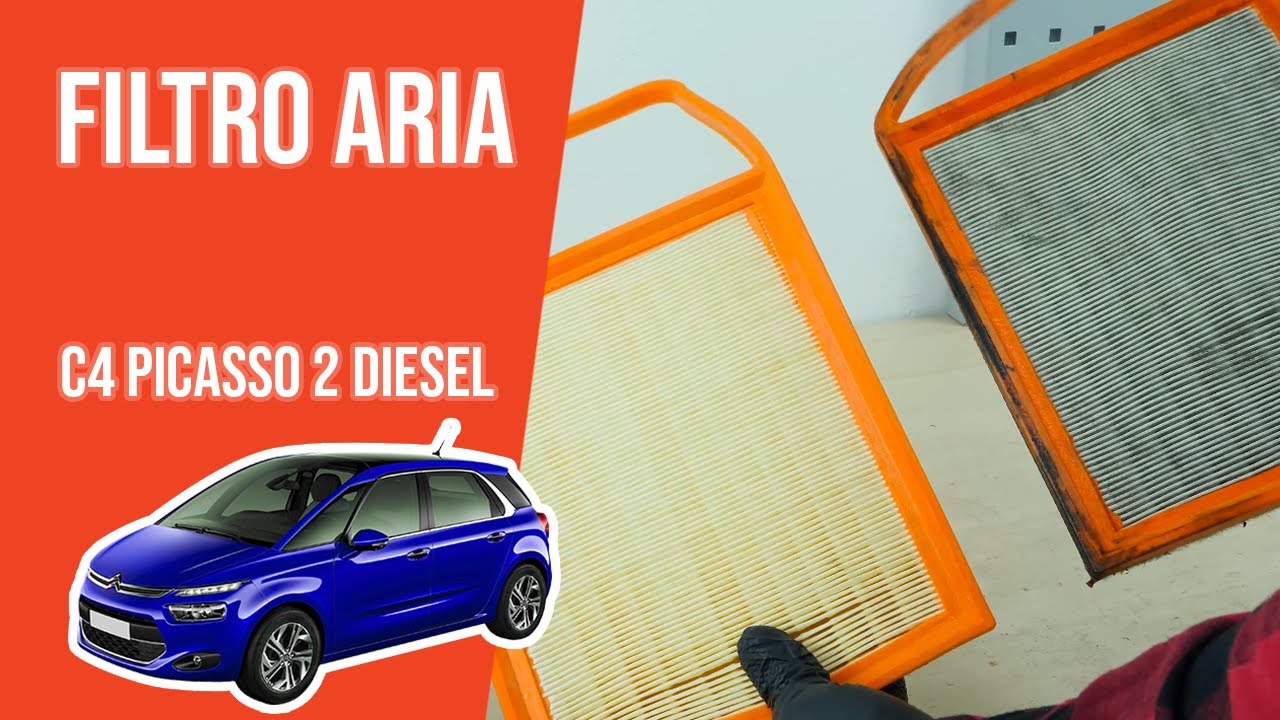 Cambio filtro aria Citroën C4 Picasso 2 1.6 HDI 💨