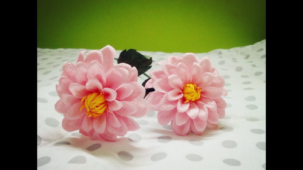 Dahlia Flowers With Twisted Paper - Craft Tutorial