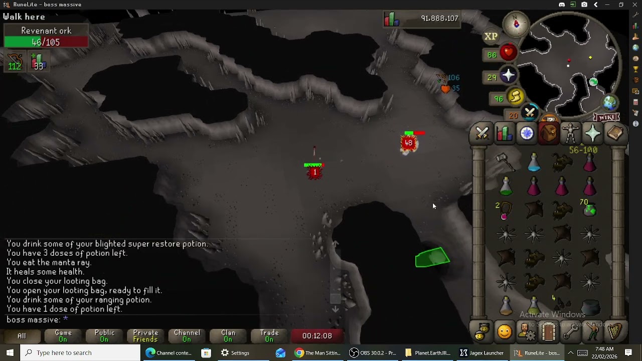 OSRS Rev cave, 99 range 1 def, 10 min loot trips
