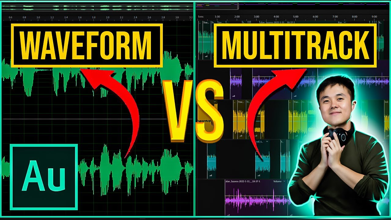 Adobe Audition Lesson 1: What is the difference between the Waveform Editor and Multitrack Editor?