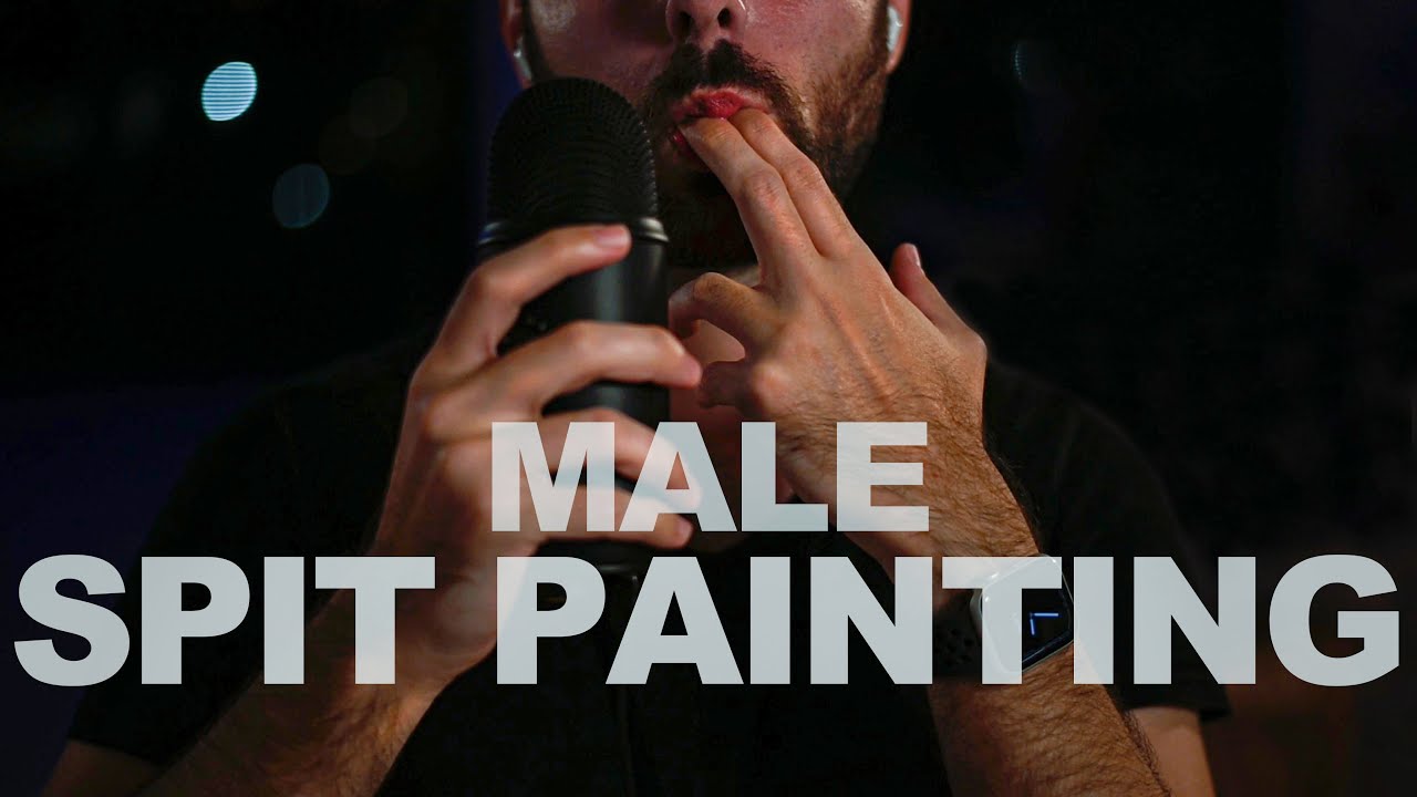 ASMR Male Spit Painting - Mouth Sounds - Beard ASMR